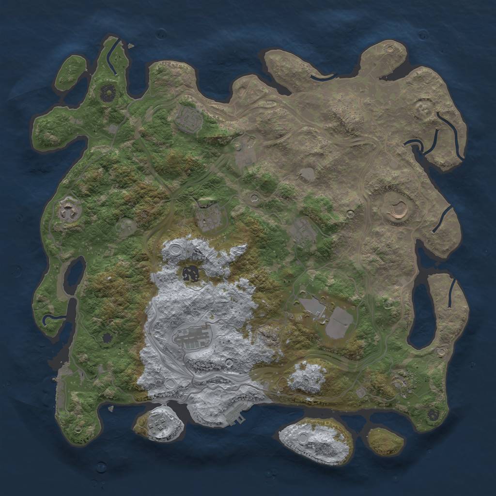 Rust Map: Procedural Map, Size: 4250, Seed: 512140319, 19 Monuments