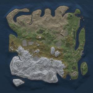 Thumbnail Rust Map: Procedural Map, Size: 3850, Seed: 1160682931, 19 Monuments