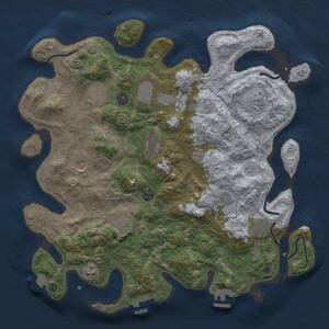 Thumbnail Rust Map: Procedural Map, Size: 4000, Seed: 1873432231, 17 Monuments