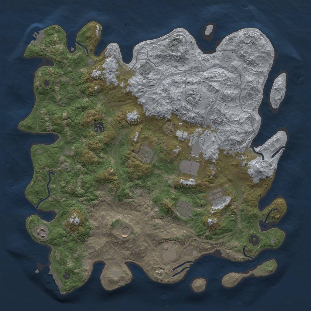 Rust Map: Procedural Map, Size: 4250, Seed: 156142, 19 Monuments