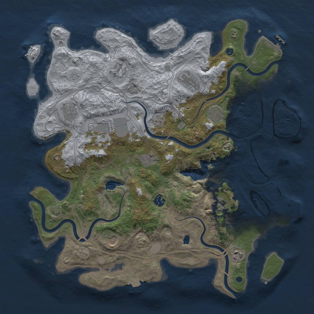 Rust Map: Procedural Map, Size: 4250, Seed: 31732, 17 Monuments