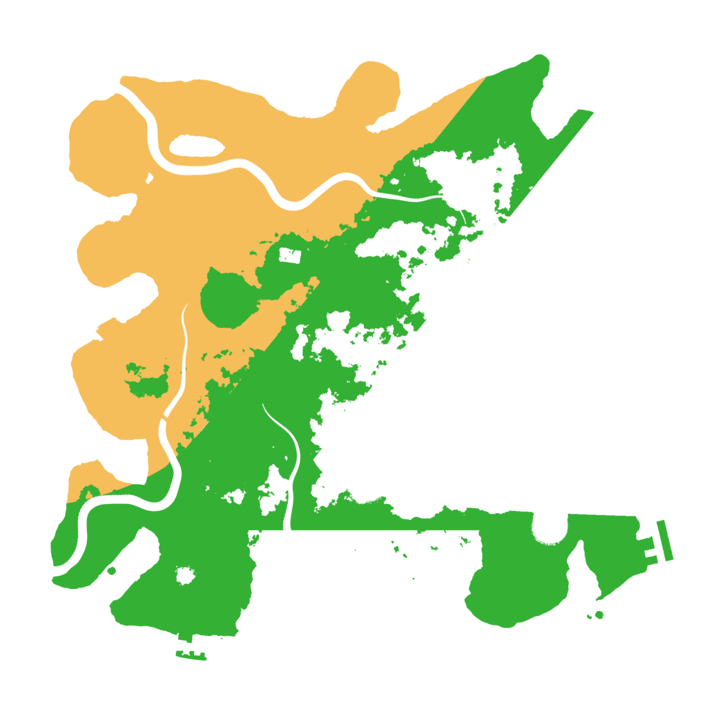 Biome Rust Map: Procedural Map, Size: 3500, Seed: 4155