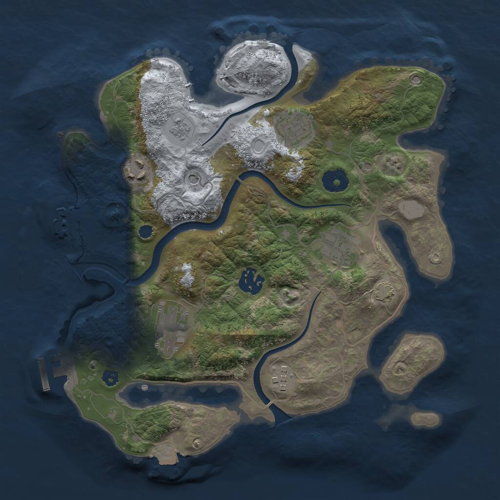 Rust Map: Procedural Map, Size: 3000, Seed: 1748828713, 12 Monuments
