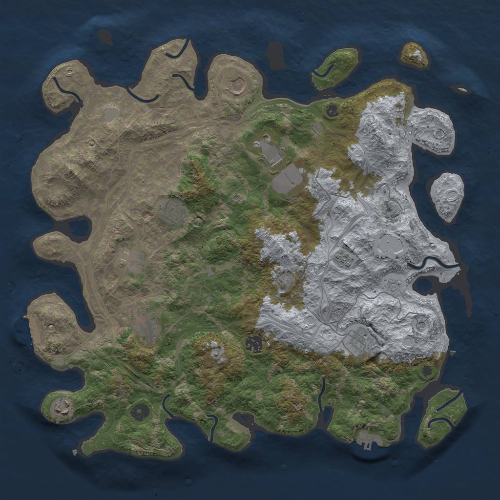 Rust Map: Procedural Map, Size: 4250, Seed: 481231, 18 Monuments