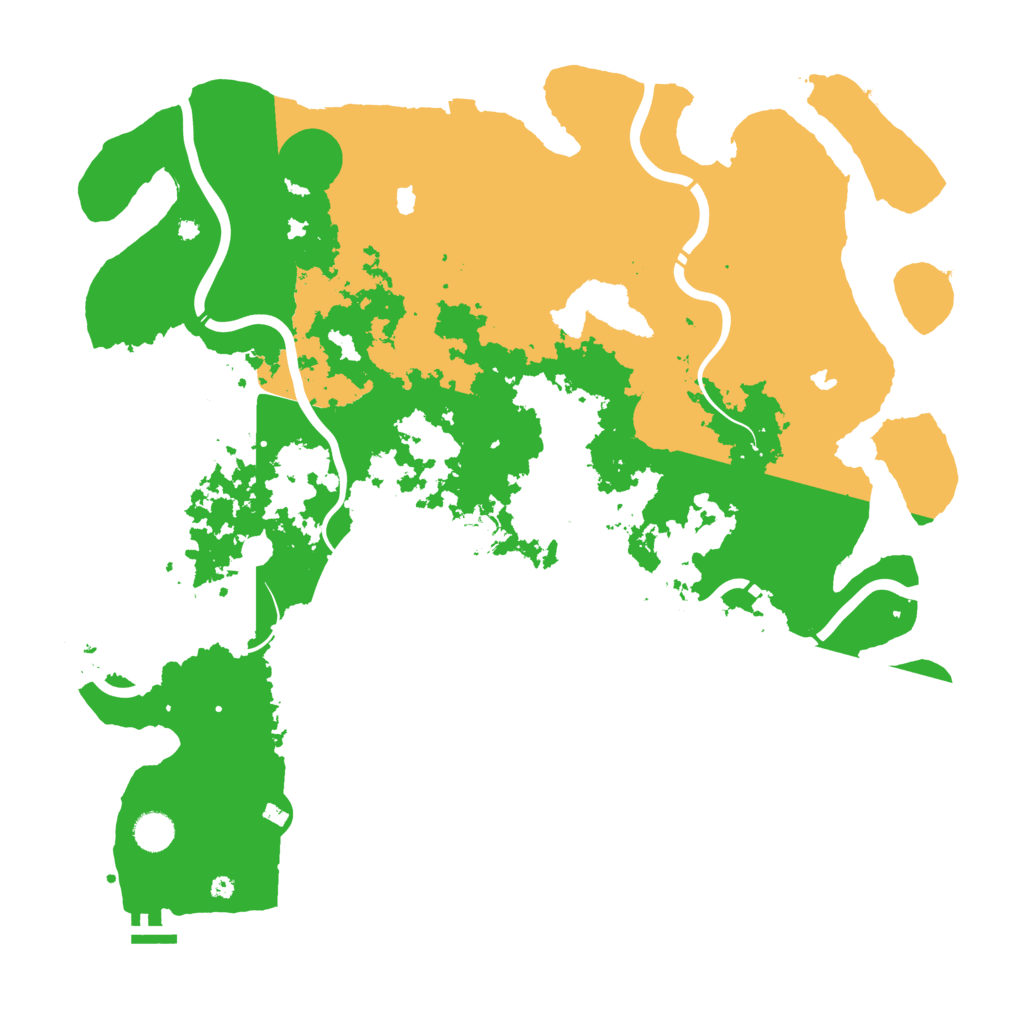 Biome Rust Map: Procedural Map, Size: 4500, Seed: 80