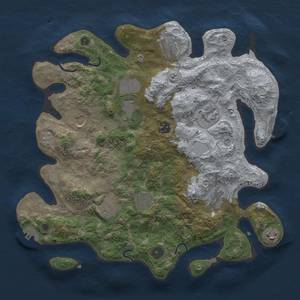 Thumbnail Rust Map: Procedural Map, Size: 3700, Seed: 1650293693, 19 Monuments