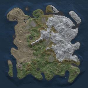 Thumbnail Rust Map: Procedural Map, Size: 3700, Seed: 750807671, 19 Monuments