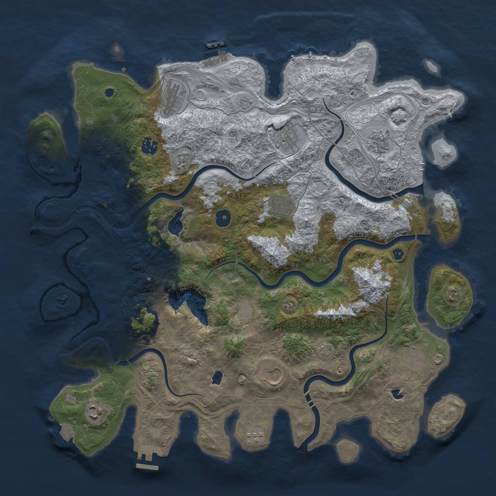 Rust Map: Procedural Map, Size: 4500, Seed: 404127204, 15 Monuments