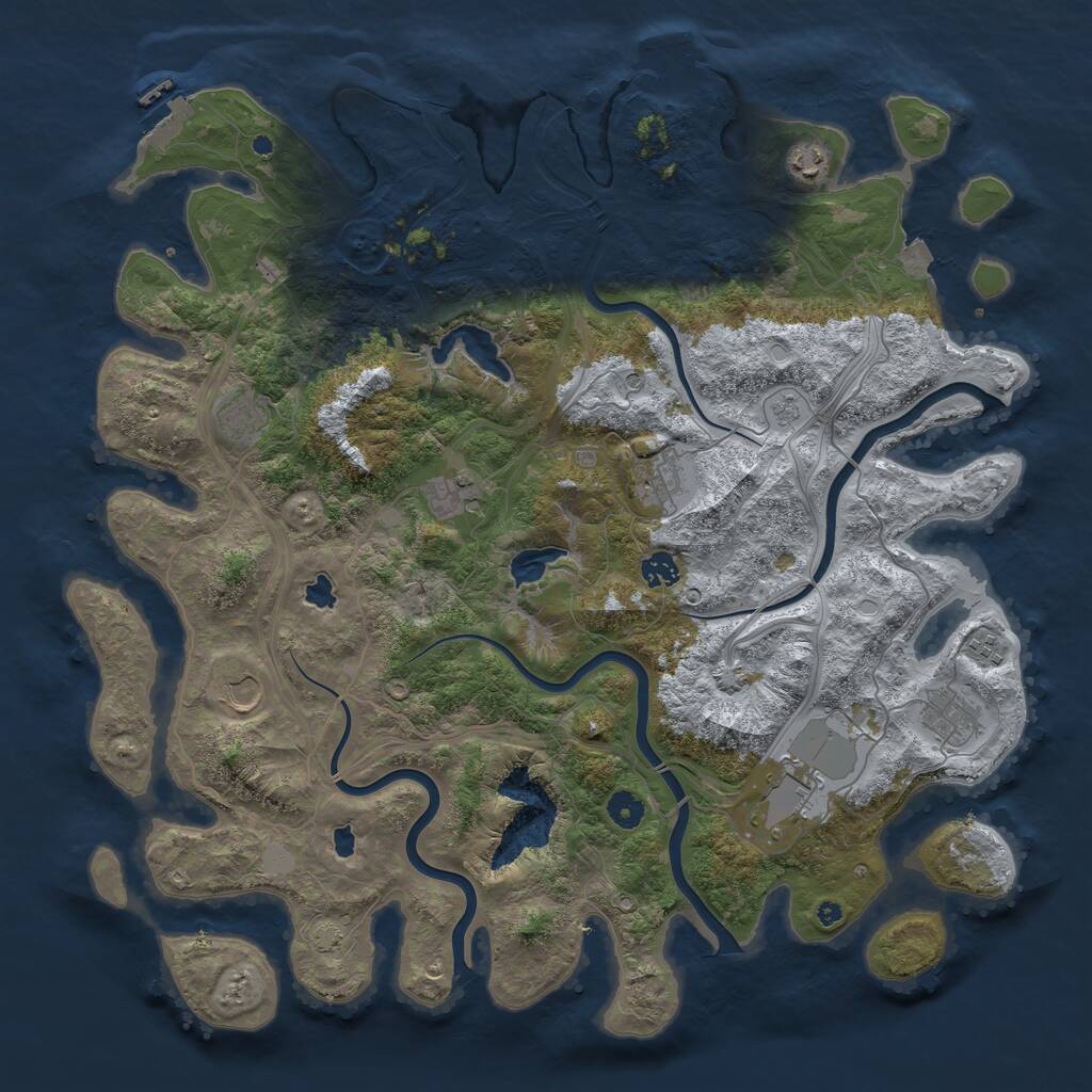 Rust Map: Procedural Map, Size: 4500, Seed: 96189, 15 Monuments