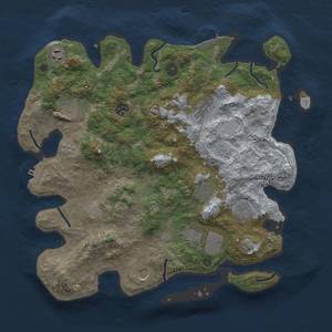 Thumbnail Rust Map: Procedural Map, Size: 3850, Seed: 1625646498, 18 Monuments