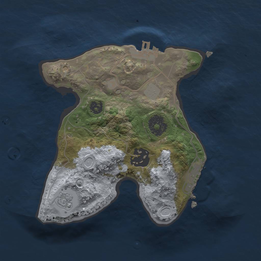 Rust Map: Procedural Map, Size: 2000, Seed: 49887977, 9 Monuments