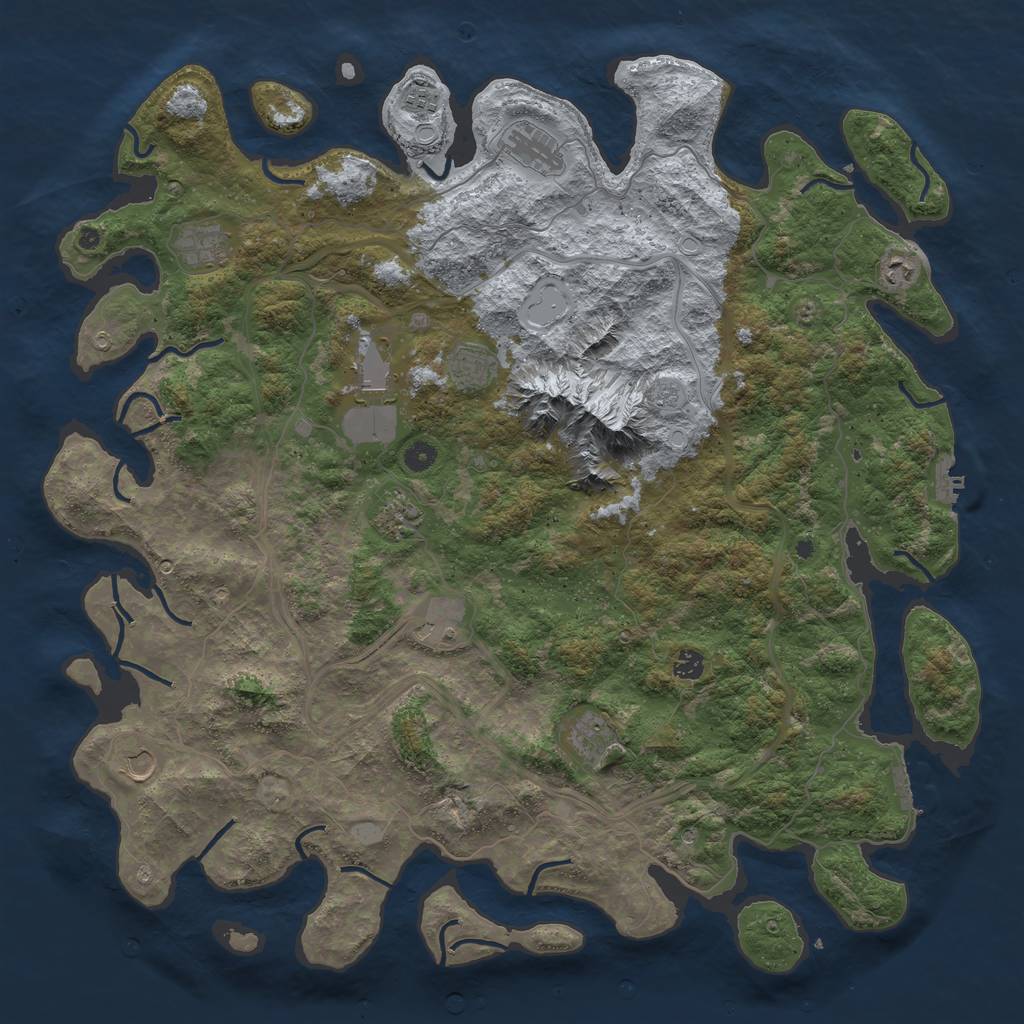 Rust Map: Procedural Map, Size: 5000, Seed: 235479, 20 Monuments