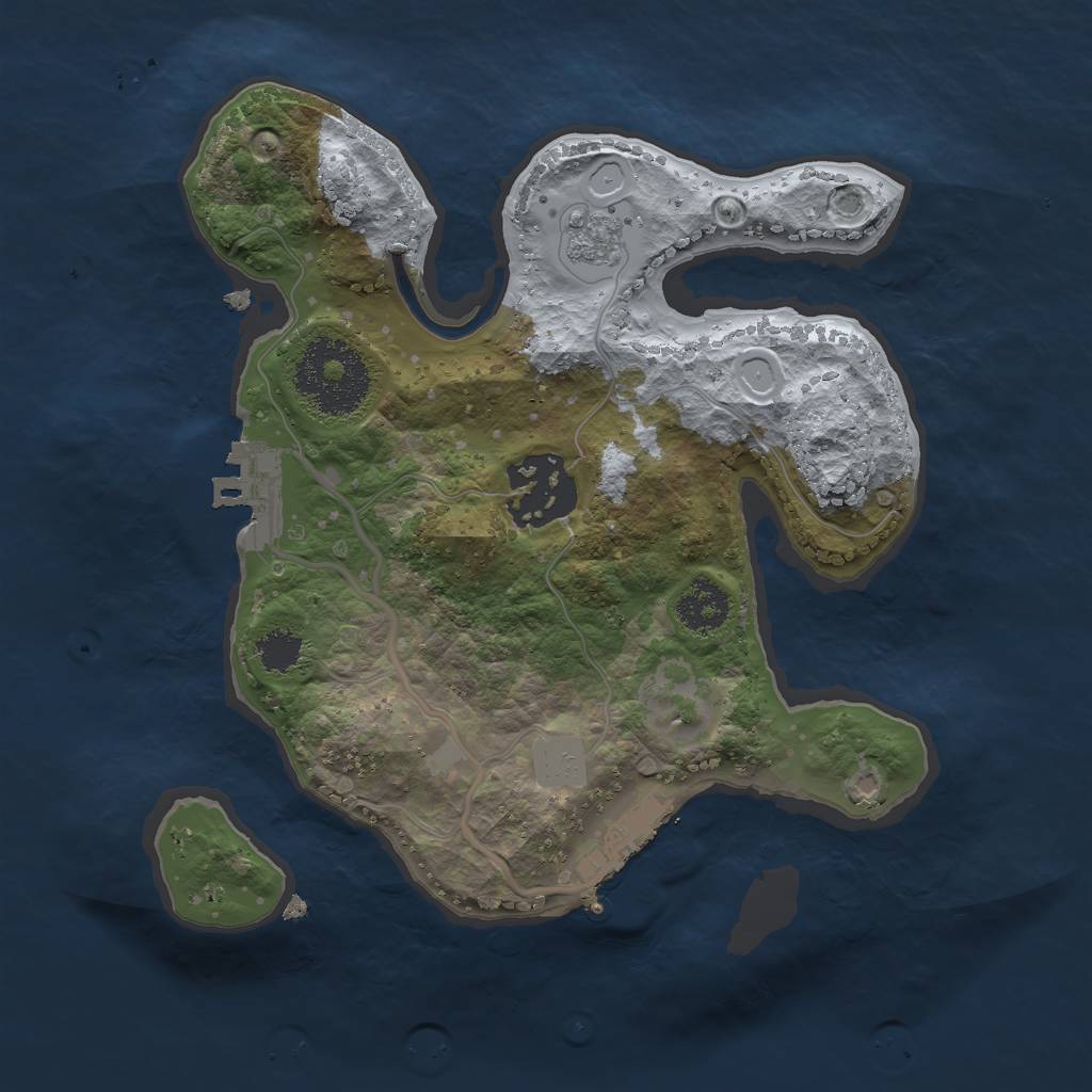 Rust Map: Procedural Map, Size: 2200, Seed: 6662885, 9 Monuments