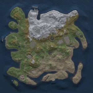 Thumbnail Rust Map: Procedural Map, Size: 3500, Seed: 872732720, 14 Monuments