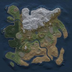 Thumbnail Rust Map: Procedural Map, Size: 3500, Seed: 872732720, 18 Monuments