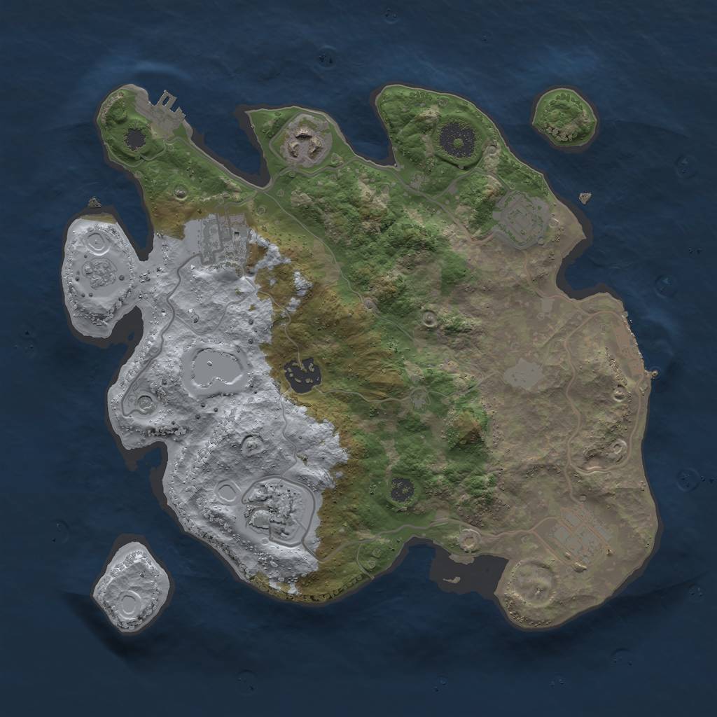 Rust Map: Procedural Map, Size: 3000, Seed: 1538029589, 15 Monuments