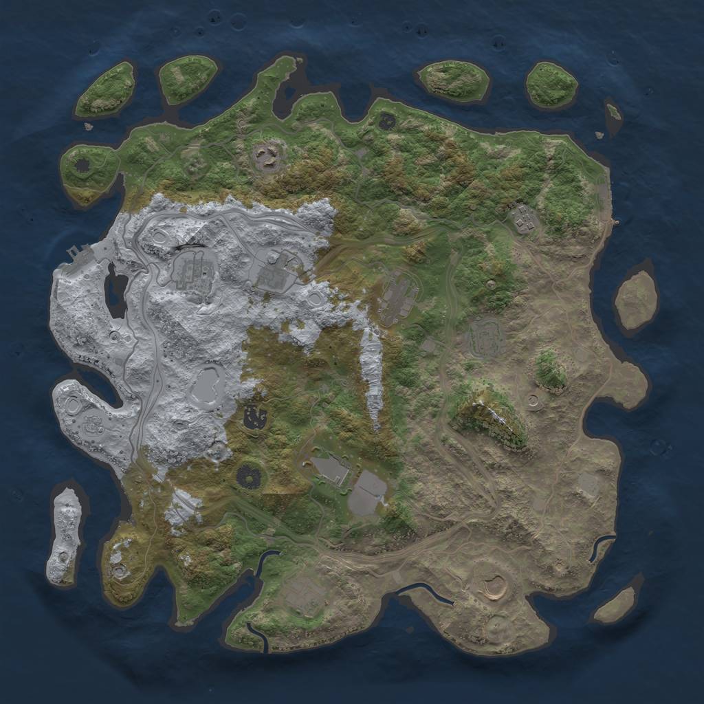 Rust Map: Procedural Map, Size: 4250, Seed: 1994, 19 Monuments