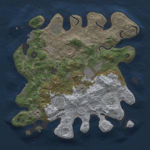 Thumbnail Rust Map: Procedural Map, Size: 3500, Seed: 8675, 17 Monuments