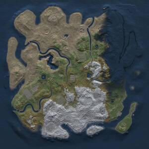 Thumbnail Rust Map: Procedural Map, Size: 4300, Seed: 56, 15 Monuments