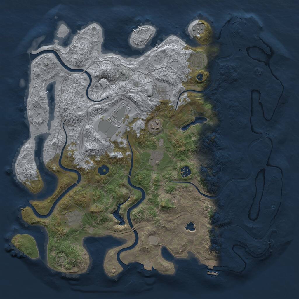 Rust Map: Procedural Map, Size: 4250, Seed: 1516102729, 14 Monuments