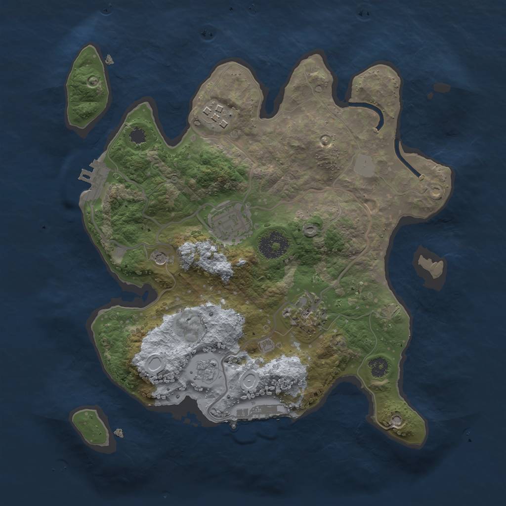 Rust Map: Procedural Map, Size: 2700, Seed: 502984733, 12 Monuments