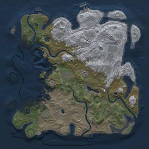 Thumbnail Rust Map: Procedural Map, Size: 4250, Seed: 42335717, 17 Monuments