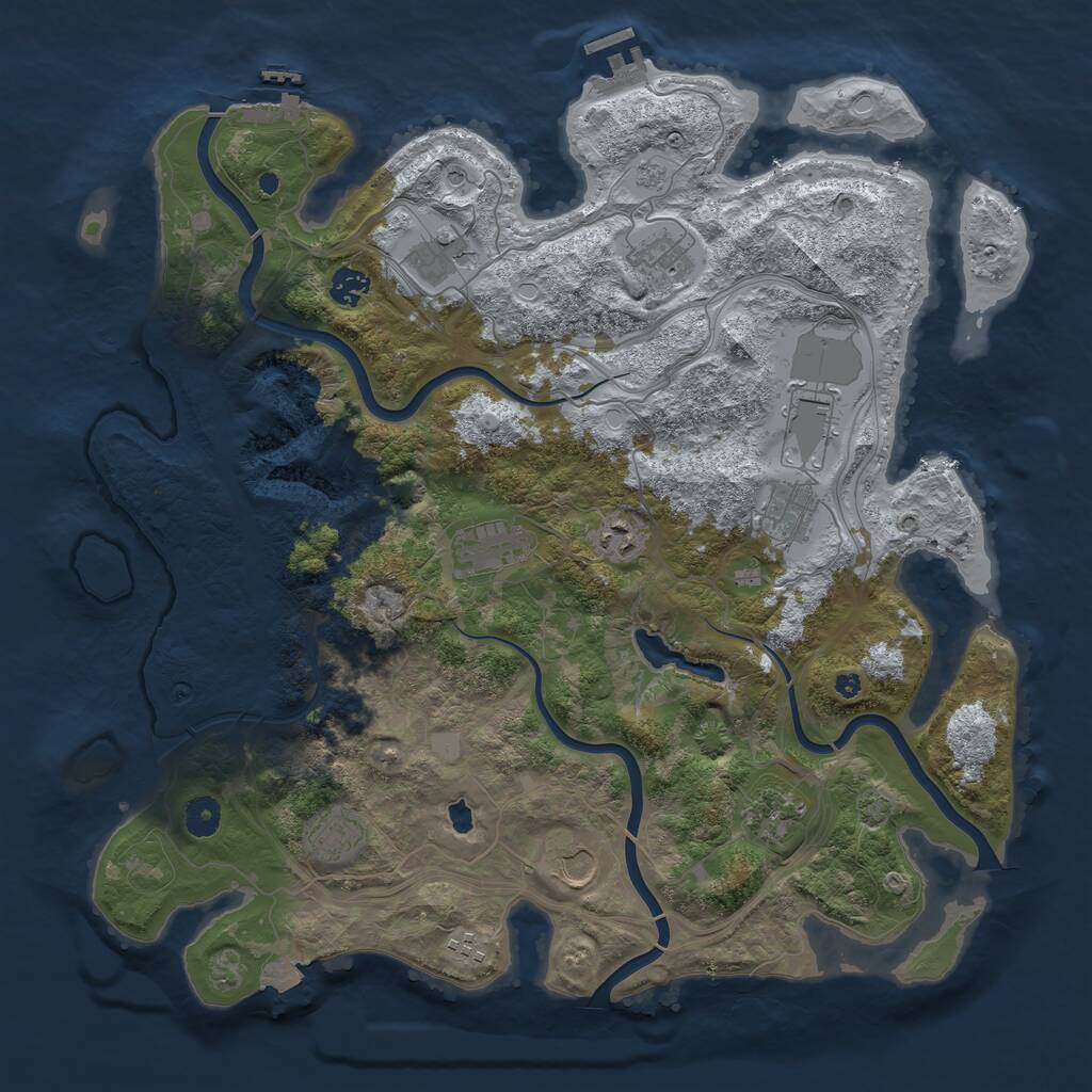 Rust Map: Procedural Map, Size: 4250, Seed: 42335717, 17 Monuments