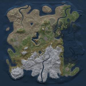 Thumbnail Rust Map: Procedural Map, Size: 4250, Seed: 186264390, 15 Monuments