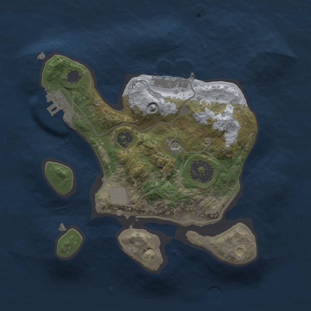 Rust Map: Procedural Map, Size: 2000, Seed: 10253, 8 Monuments