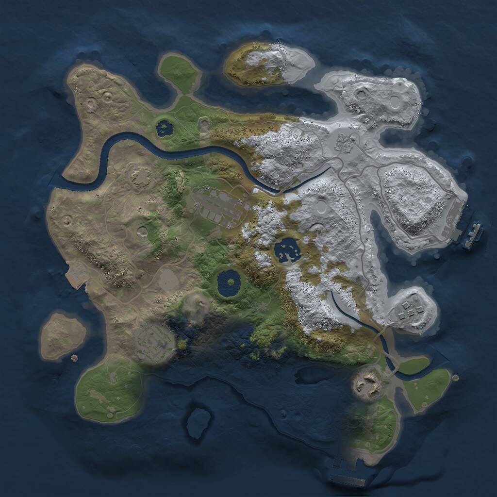 Rust Map: Procedural Map, Size: 2900, Seed: 155152, 11 Monuments