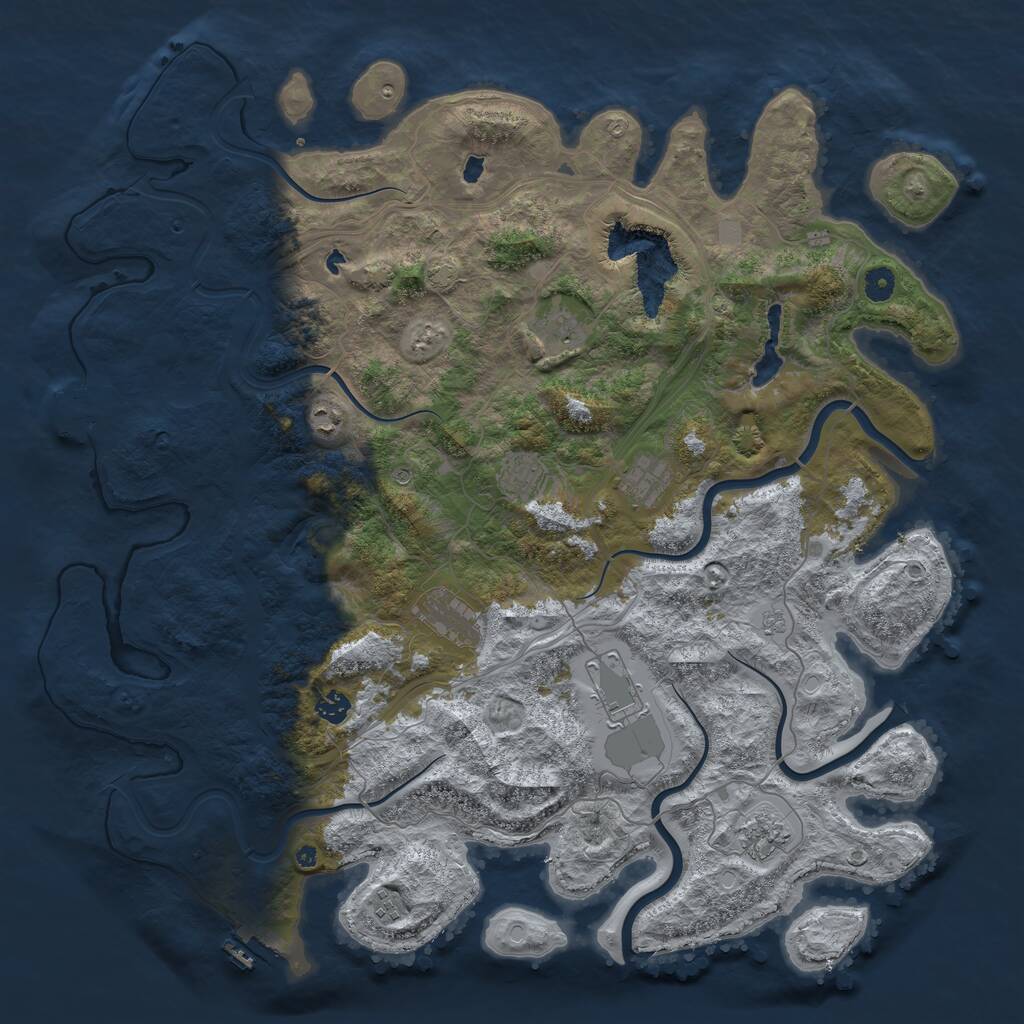 Rust Map: Procedural Map, Size: 4700, Seed: 3995350, 15 Monuments