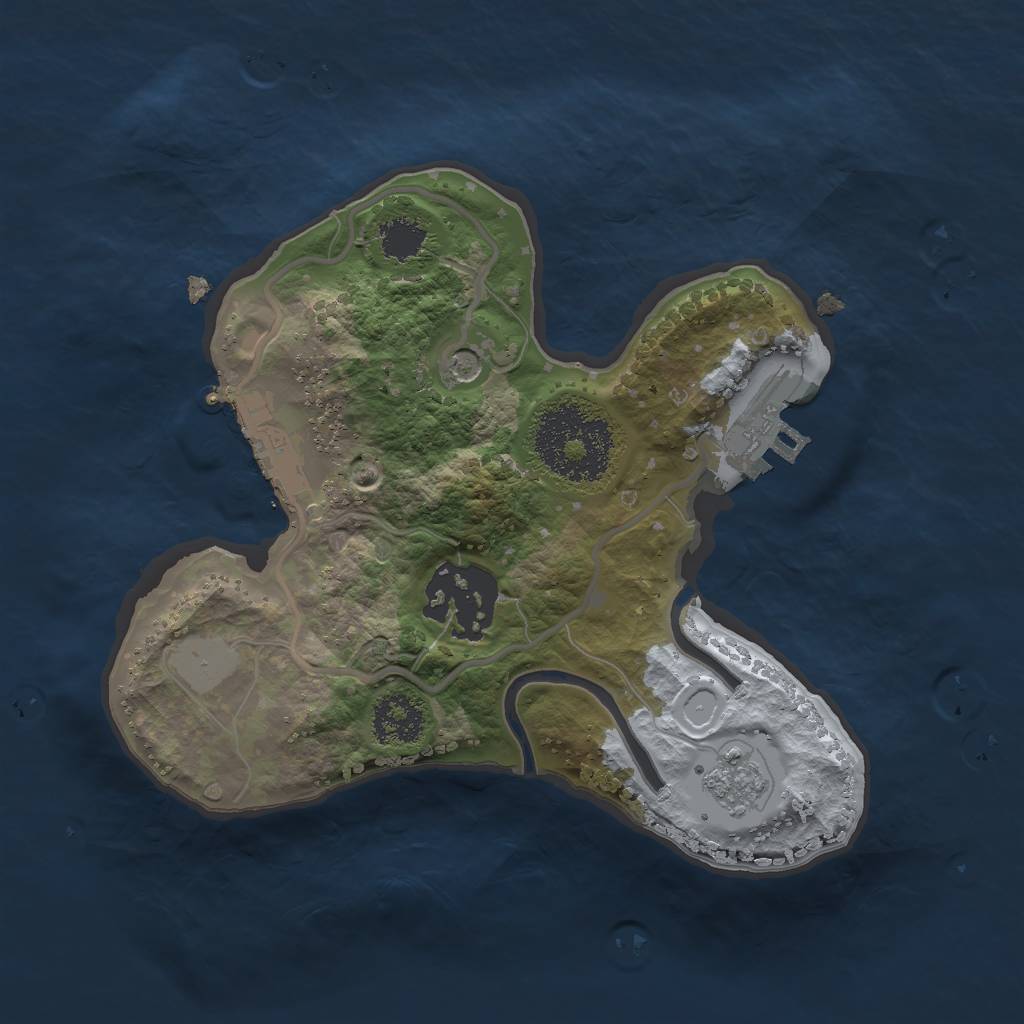 Rust Map: Procedural Map, Size: 2000, Seed: 7656767, 10 Monuments