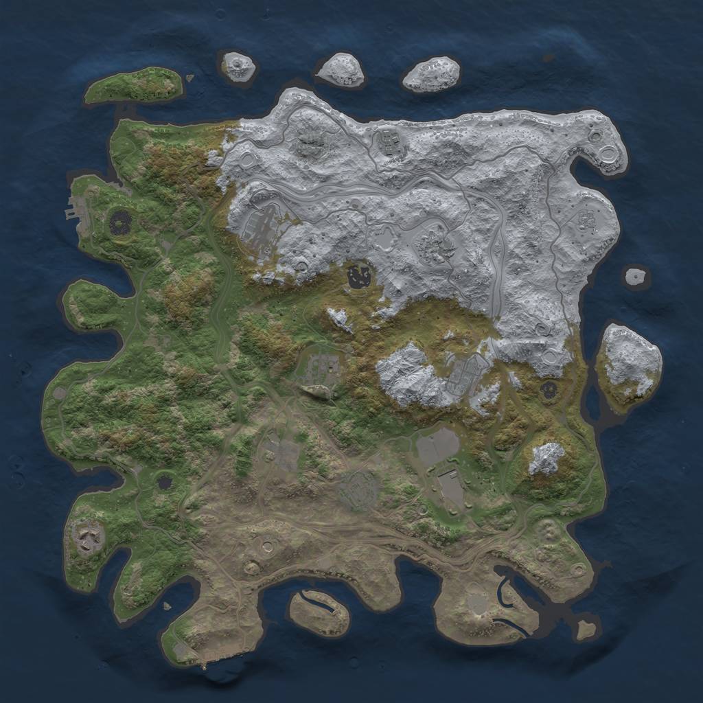 Rust Map: Procedural Map, Size: 4300, Seed: 39, 19 Monuments