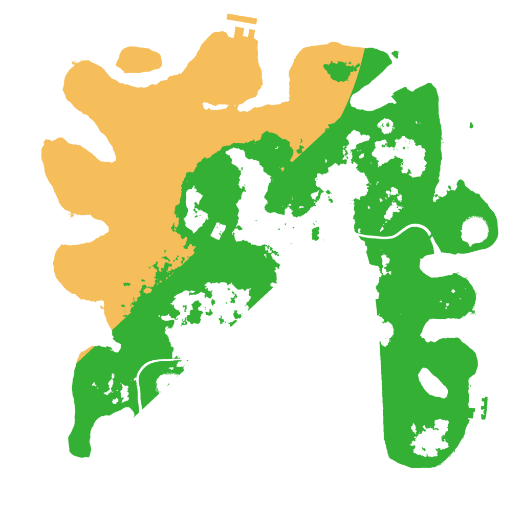 Biome Rust Map: Procedural Map, Size: 3500, Seed: 966199219