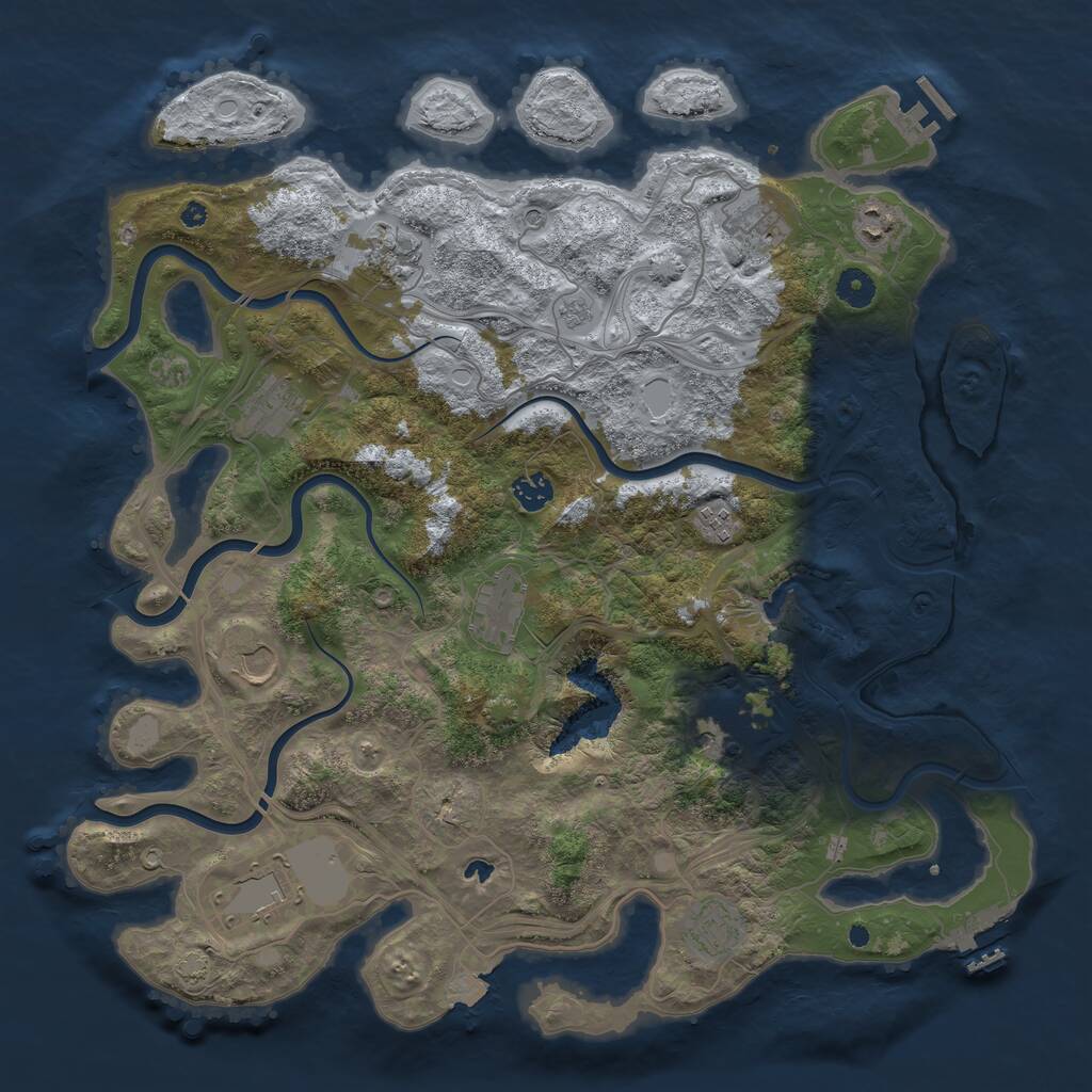 Rust Map: Procedural Map, Size: 4250, Seed: 240, 17 Monuments