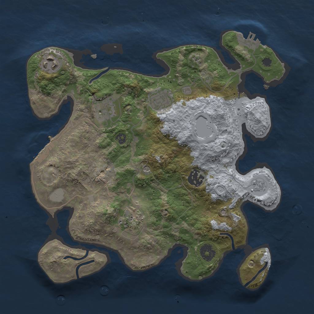 Rust Map: Procedural Map, Size: 2950, Seed: 392304180, 14 Monuments