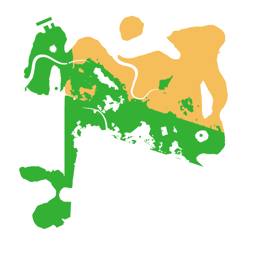 Biome Rust Map: Procedural Map, Size: 3200, Seed: 2810