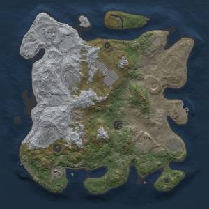 Thumbnail Rust Map: Procedural Map, Size: 3500, Seed: 271093, 19 Monuments