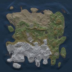 Thumbnail Rust Map: Procedural Map, Size: 4000, Seed: 997998, 18 Monuments