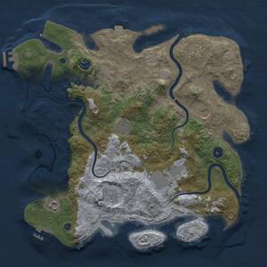 Thumbnail Rust Map: Procedural Map, Size: 3750, Seed: 31497214, 15 Monuments