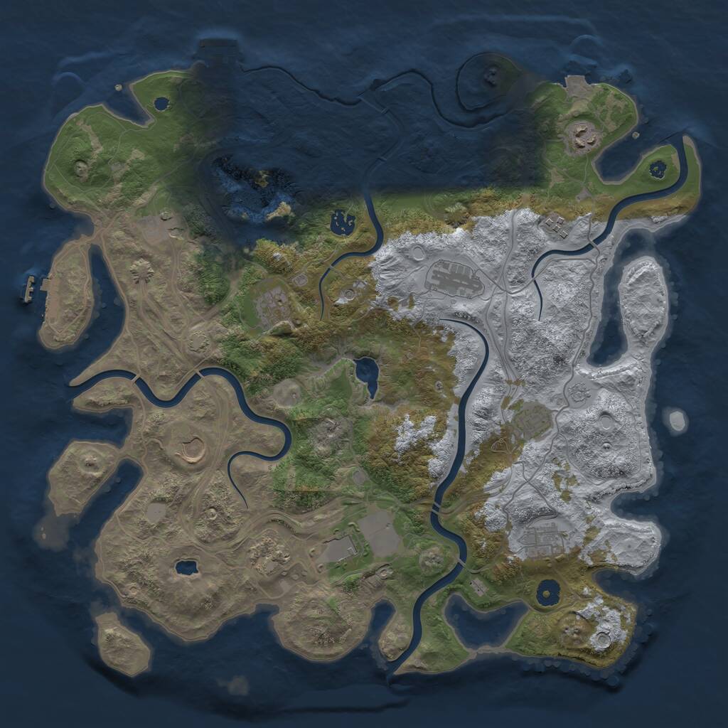 Rust Map: Procedural Map, Size: 4250, Seed: 2139270083, 17 Monuments