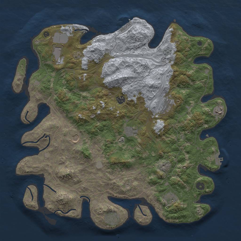 Rust Map: Procedural Map, Size: 4250, Seed: 12239, 18 Monuments