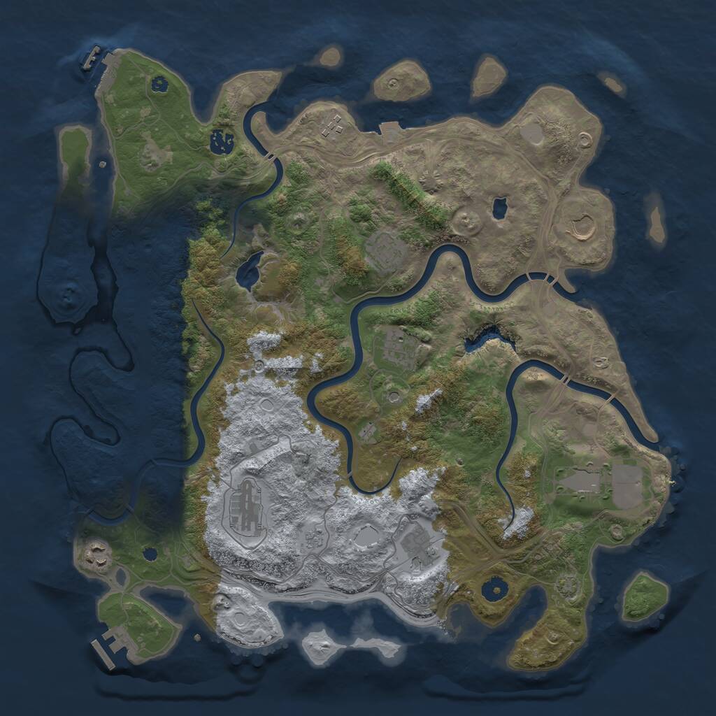 Rust Map: Procedural Map, Size: 4250, Seed: 254241085, 15 Monuments