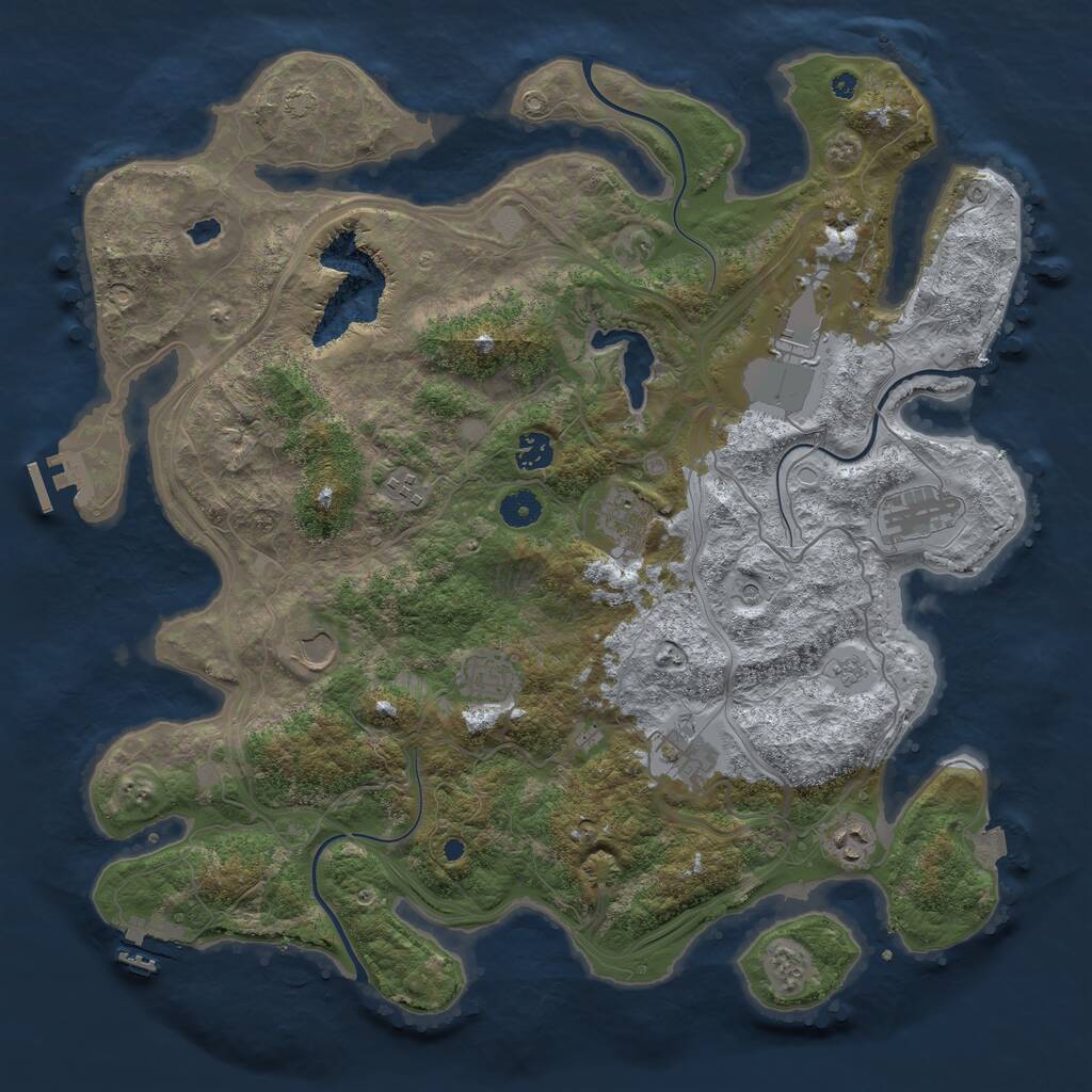 Rust Map: Procedural Map, Size: 4250, Seed: 8372231, 15 Monuments
