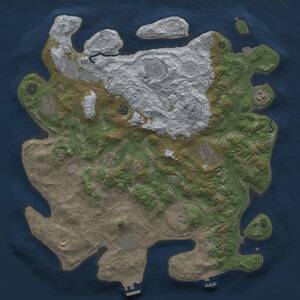 Thumbnail Rust Map: Procedural Map, Size: 4250, Seed: 1992155243, 17 Monuments