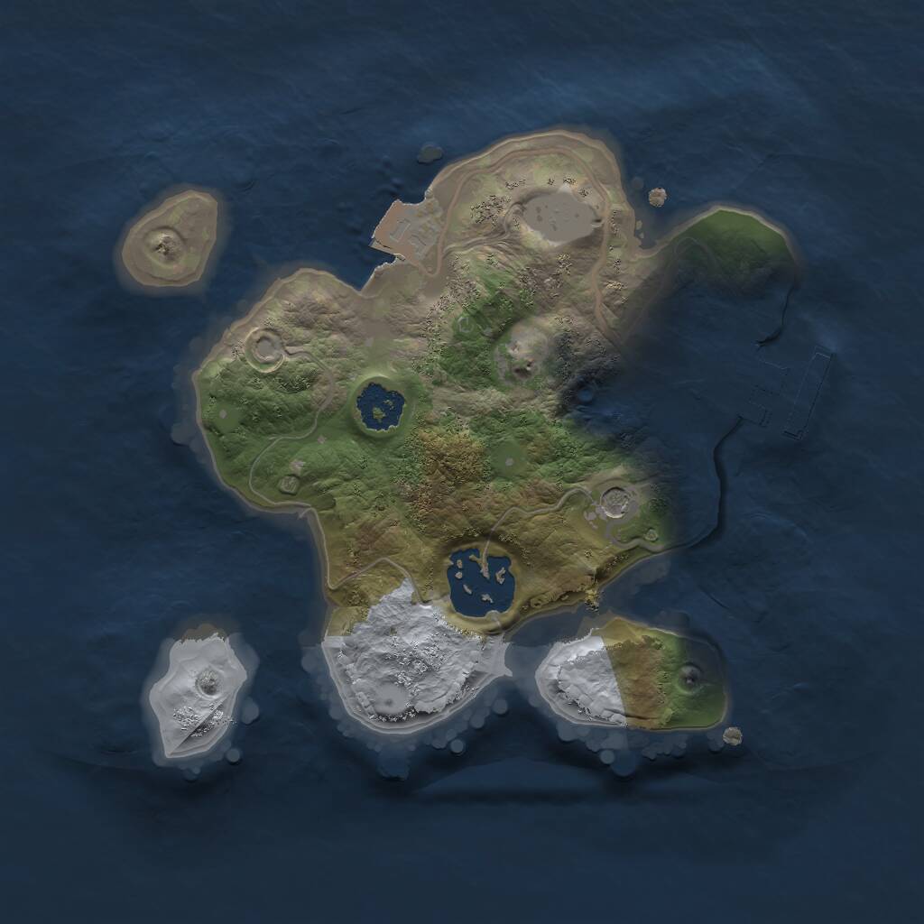 Rust Map: Procedural Map, Size: 2000, Seed: 158, 4 Monuments