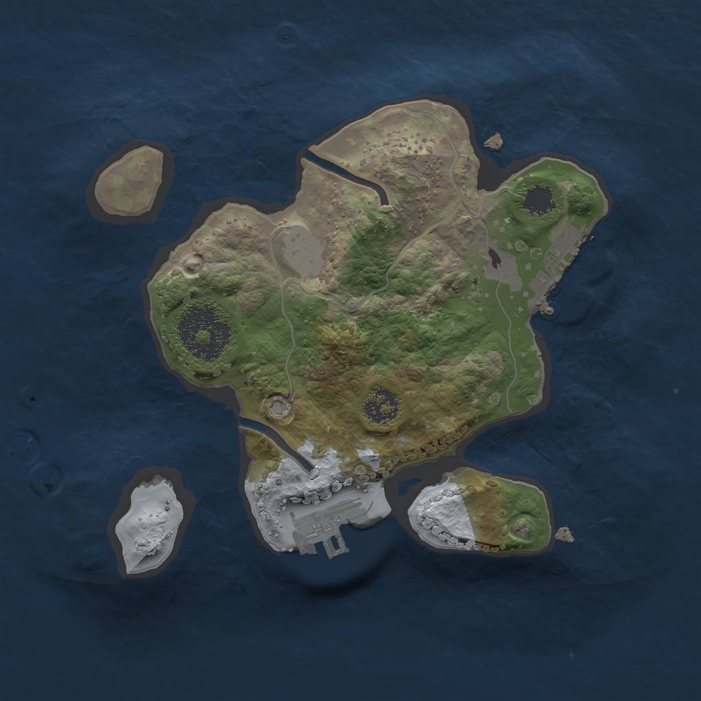 Rust Map: Procedural Map, Size: 2000, Seed: 158, 7 Monuments