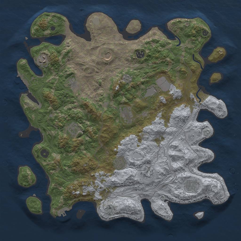 Rust Map: Procedural Map, Size: 4250, Seed: 511446633, 20 Monuments