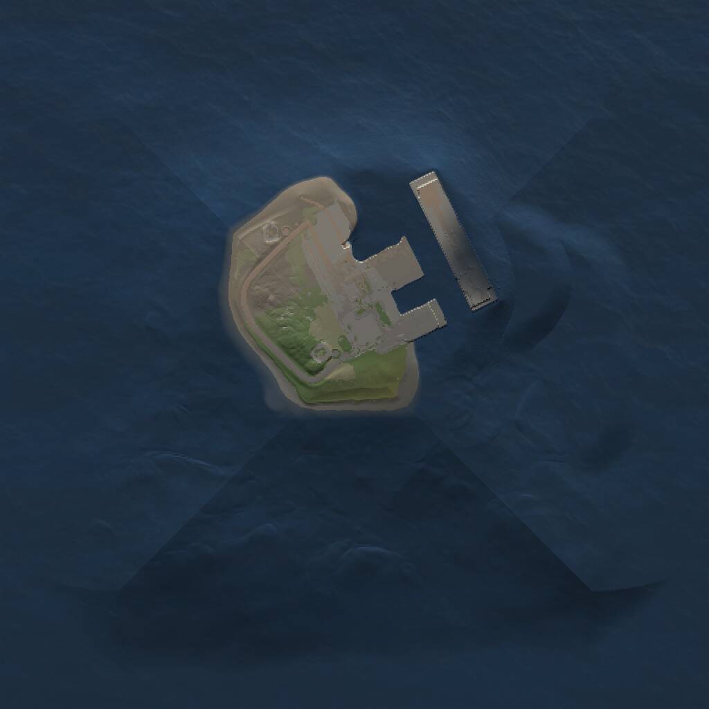 Rust Map: Procedural Map, Size: 1000, Seed: 114514, 2 Monuments