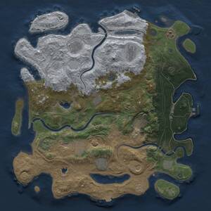 Thumbnail Rust Map: Procedural Map, Size: 4250, Seed: 176867731, 19 Monuments